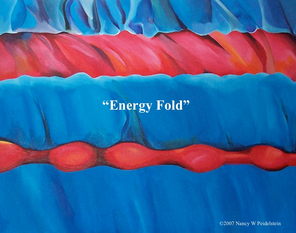 Abstract painting "Energy Fold" - acrylic 16" x 20"  (contact for availability)